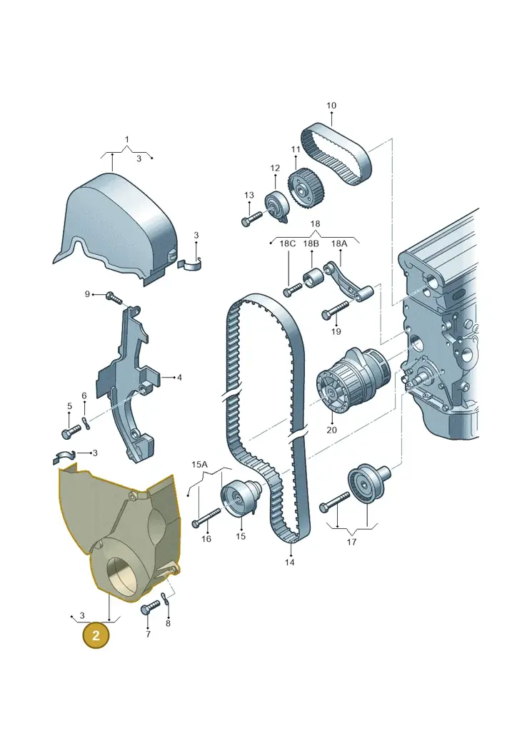 036109127L — Volkswagen Polo (2012-2014) diagram 194109520, position 2