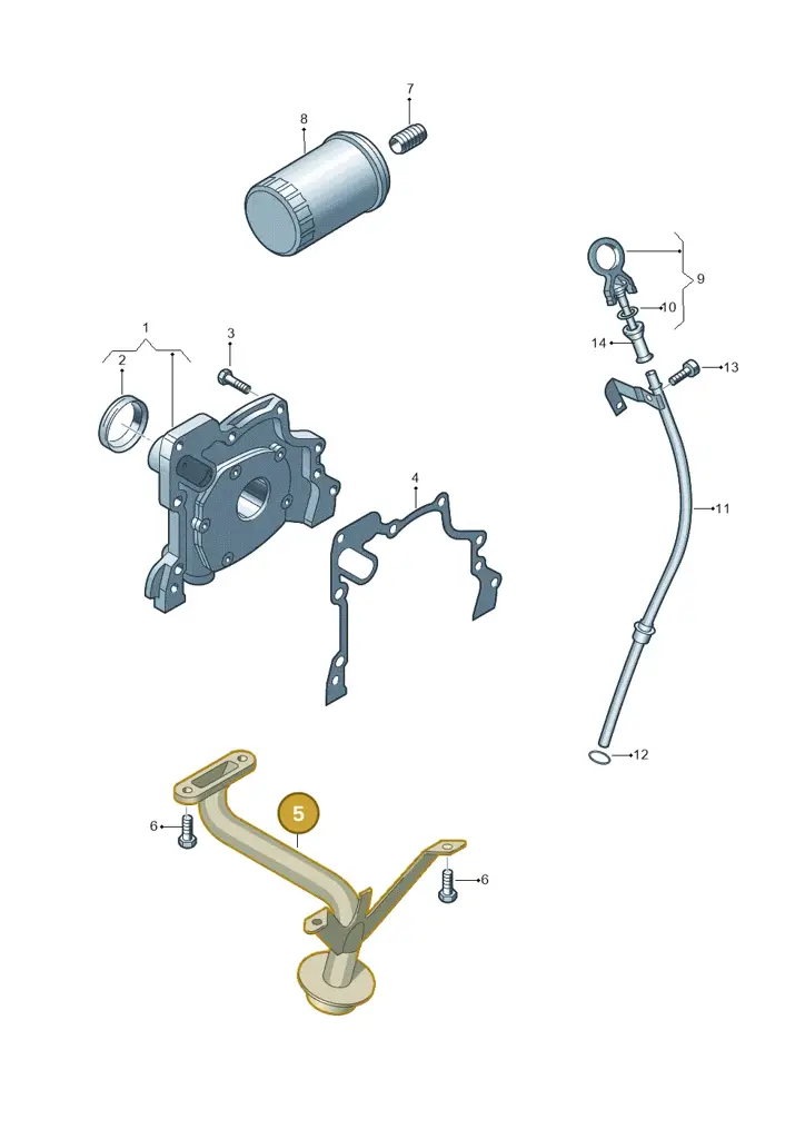 036115251AK — Volkswagen Polo (2012-2014) diagram 729115030, position 5