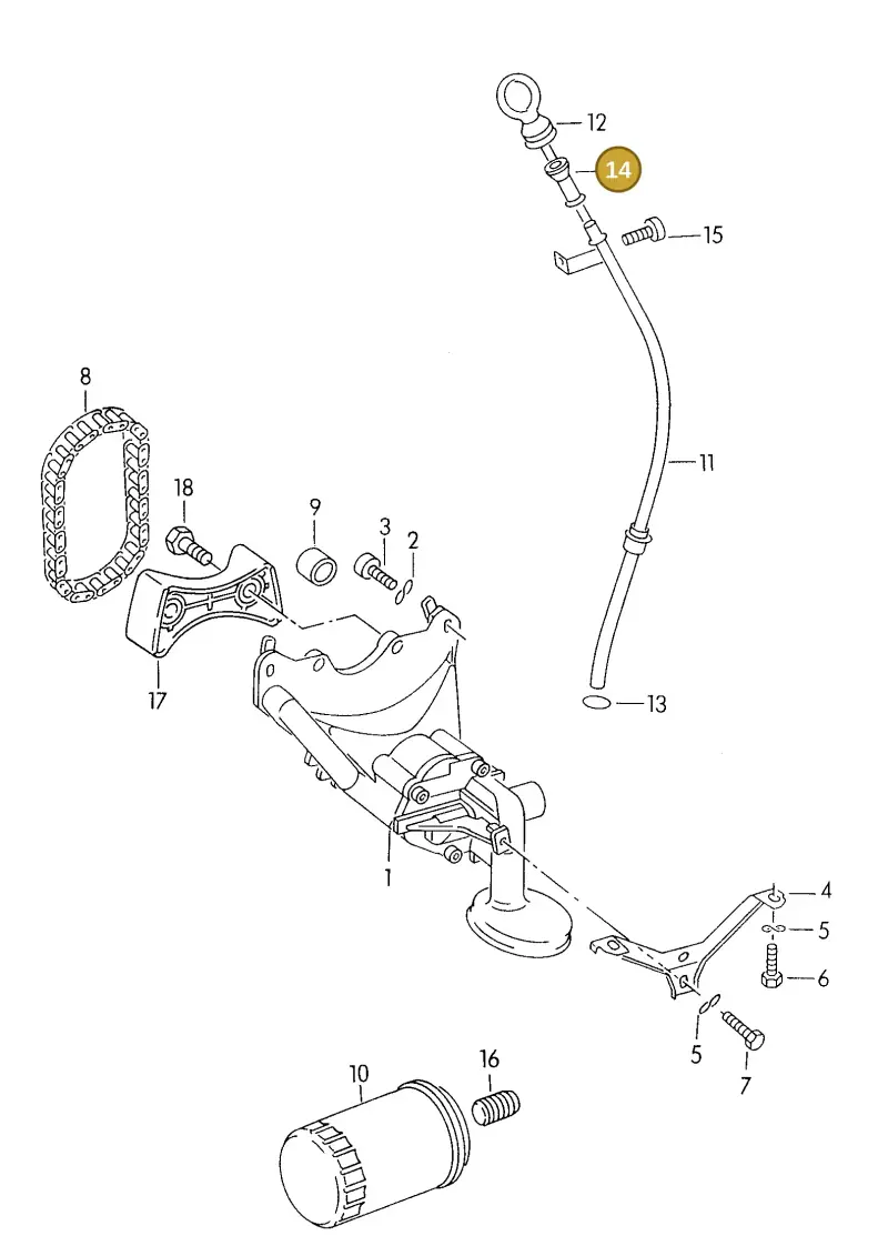 036115636 — Volkswagen CADDY PICKUP (1996-2000) diagram 121115100, position 14