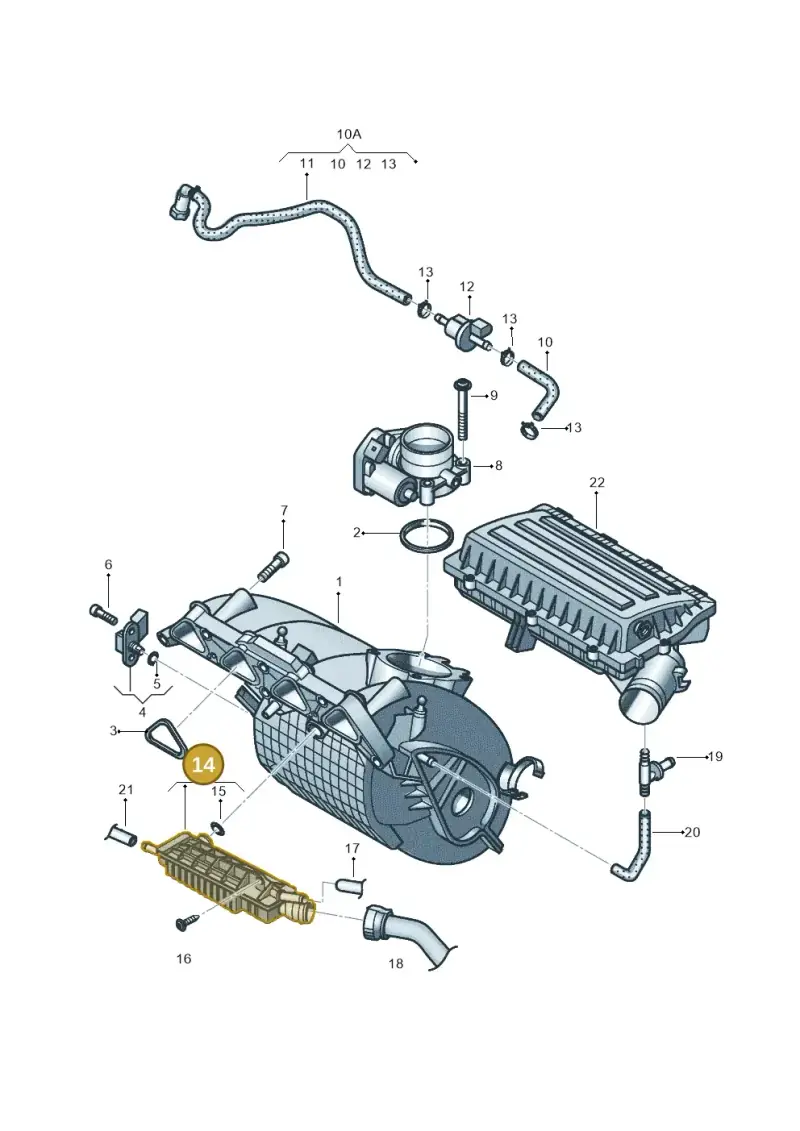 036121188B — Volkswagen Jetta (2013-2014) diagram 640133250, position 14