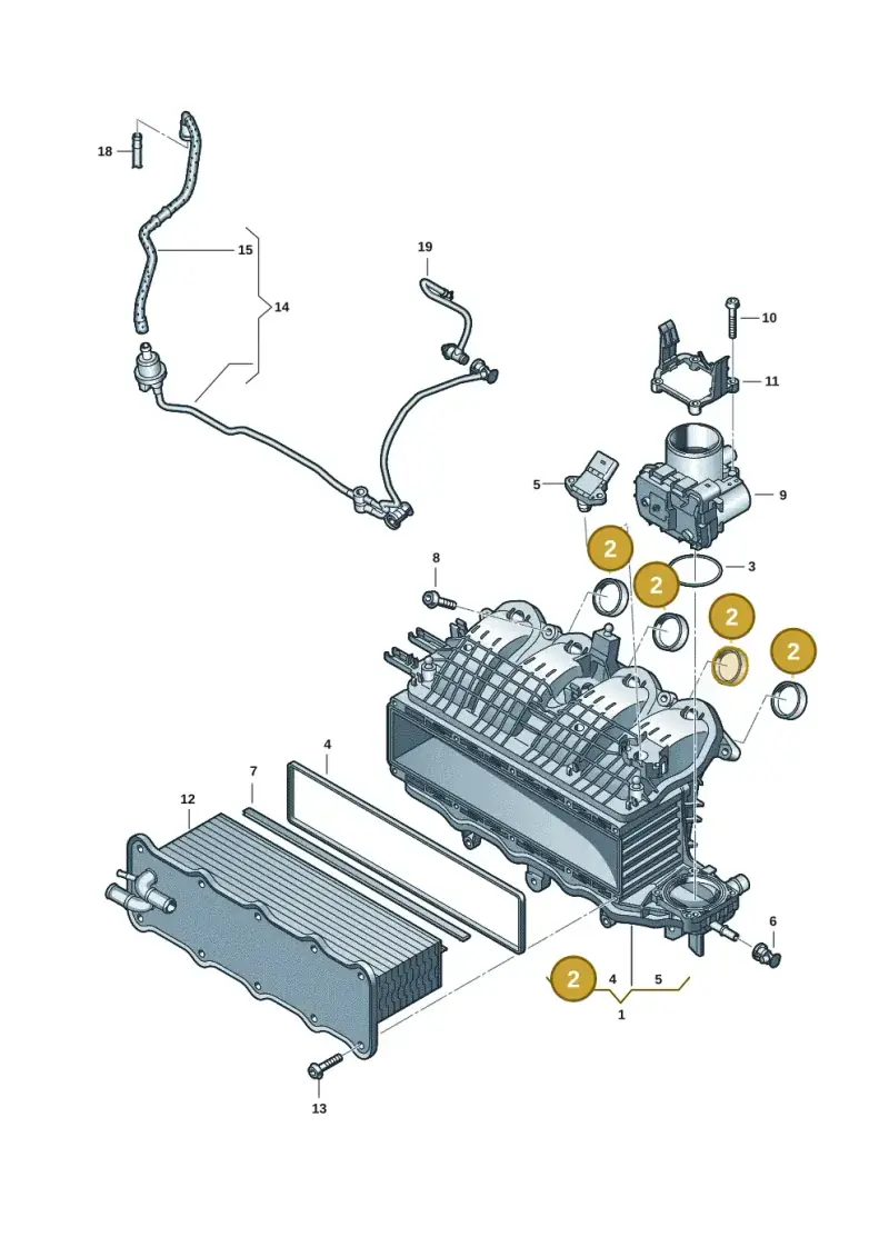 036129717E — Volkswagen Tiguan 2.0 (2023-) diagram 57x133030, position 2