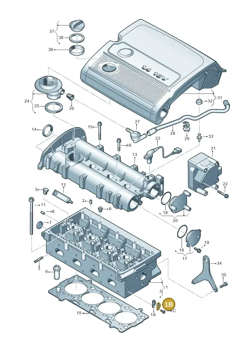 036131281 — Volkswagen GOLF PLUS              05> (2005-) diagram 420103400, position 1B