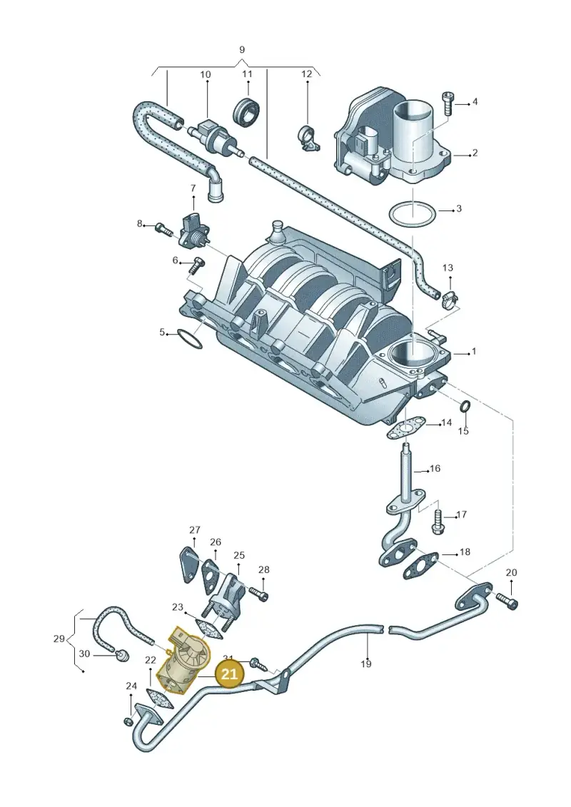 036131503T — Volkswagen POLO (2005-) diagram 253133350, position 21