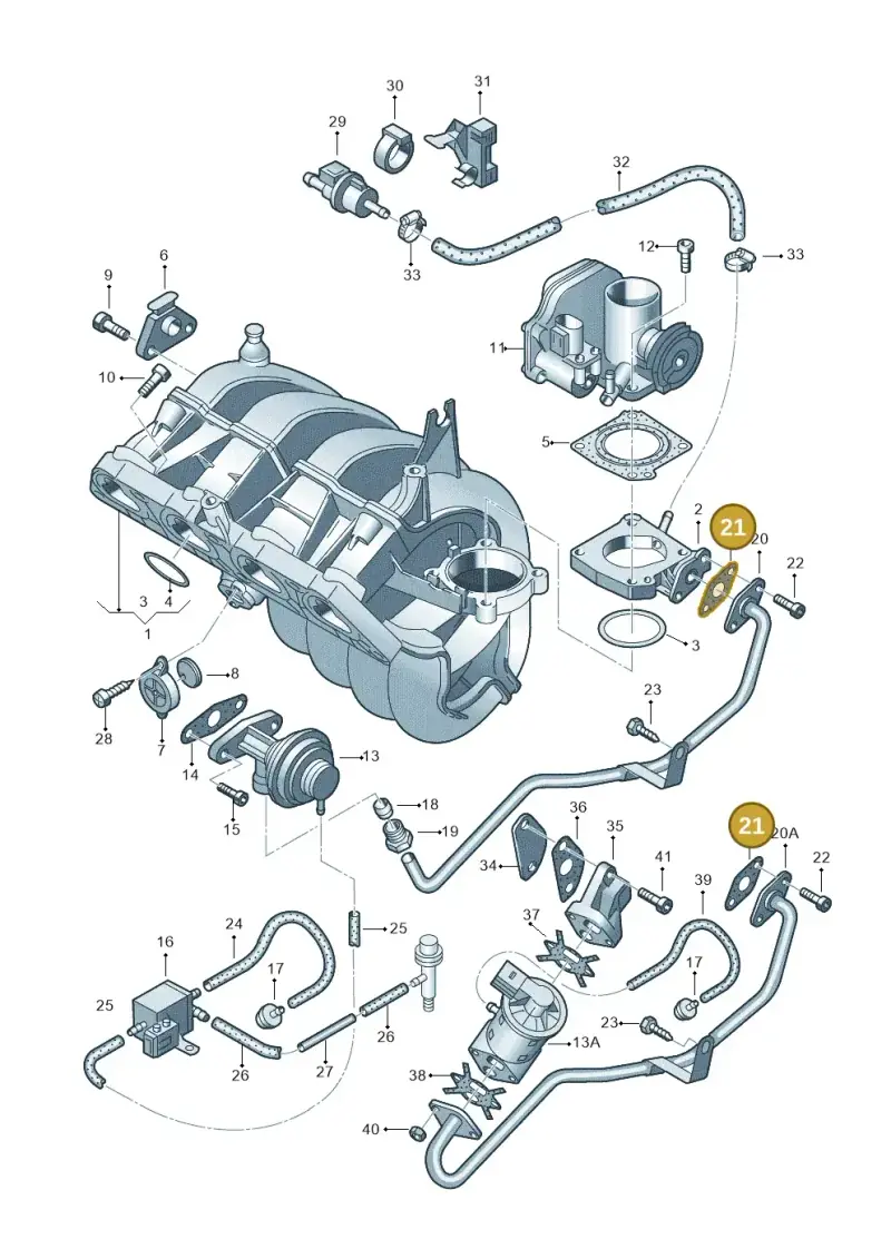 036131550A — Volkswagen LUPO/3L TDI (2003-2005) diagram 194133110, position 21