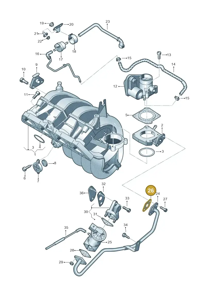 036131550A — Volkswagen New Beetle             06> (2005-) diagram 269133100, position 26