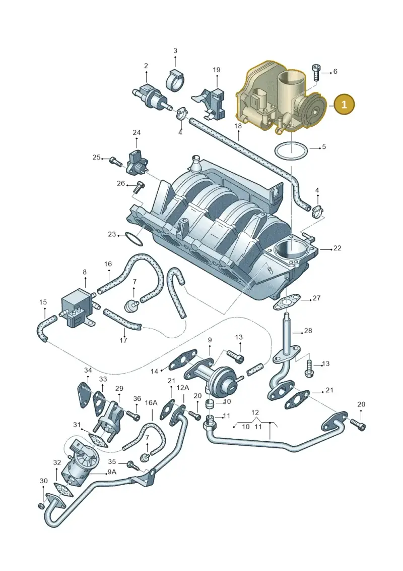 036133062M — Volkswagen LUPO/3L TDI (2003-2005) diagram 158133240, position 1