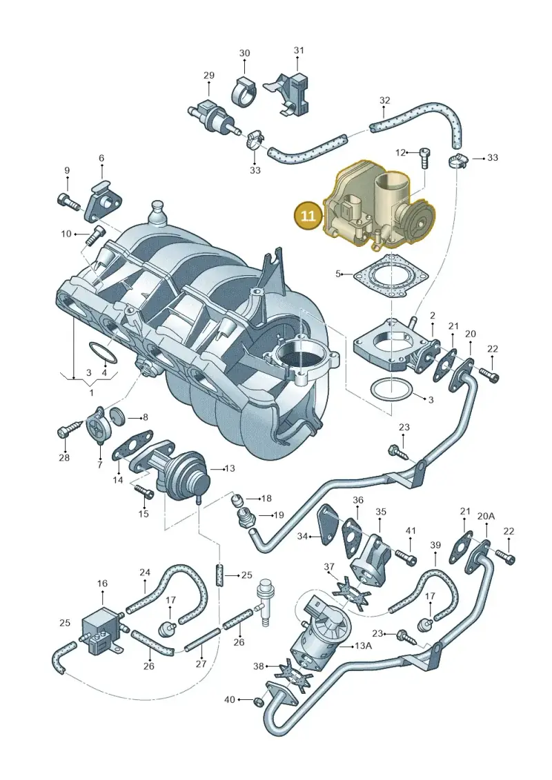 036133062M — Volkswagen Jetta/Wagon (2002-2006) diagram 194133110, position 11