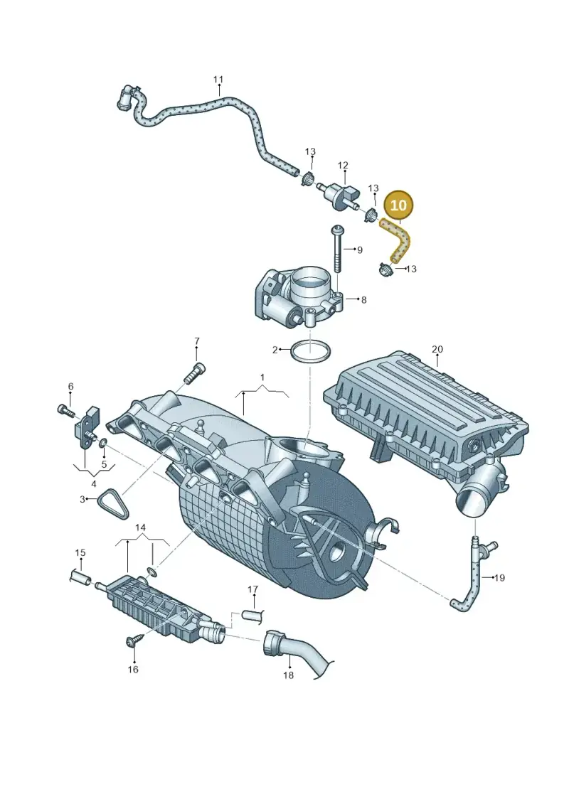 036133518CP — Volkswagen Polo (2012-2014) diagram 747133050, position 10