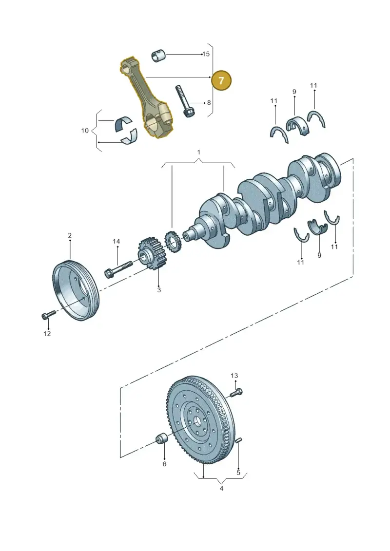 036198401G — Volkswagen POLO (2005-) diagram 461105060, position 7