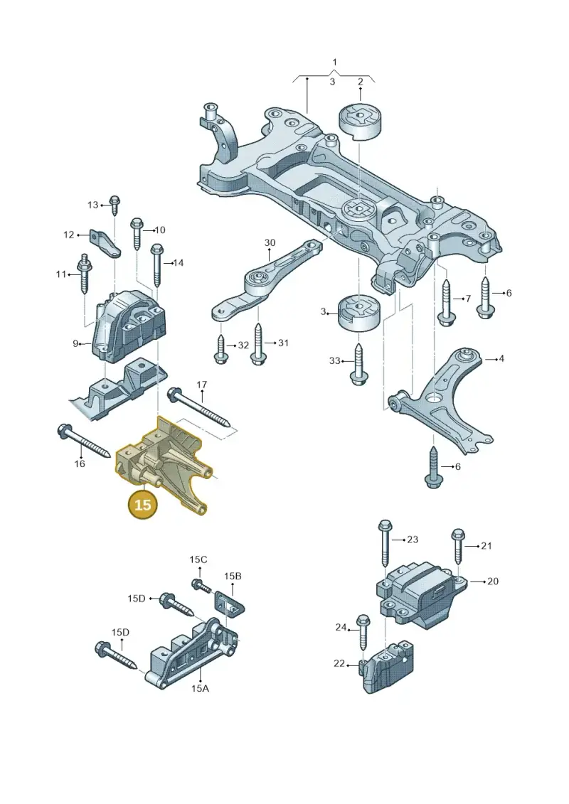 036199275AE — Volkswagen Caddy panel van (2008-2010) diagram 690199200, position 15