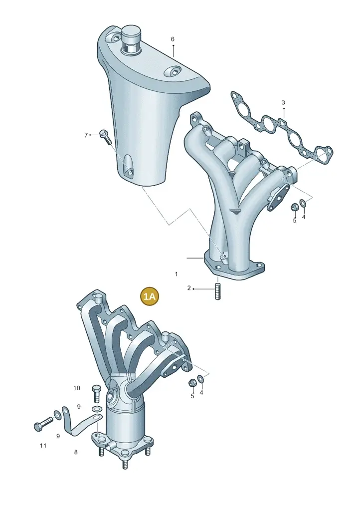 036253052JX — Volkswagen New Beetle 06> (2005-) diagram 194253100, position 1A