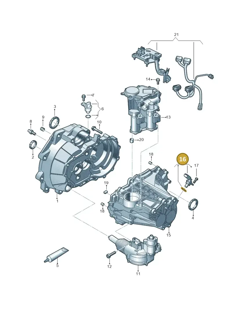 036907601E — Volkswagen Up! 1.0 TSI (2013-2017) diagram 723301050, position 16