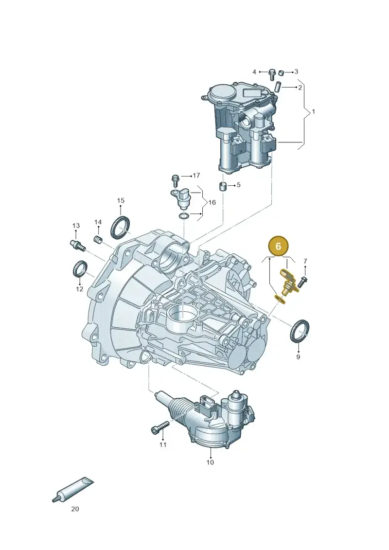 036907601E — Volkswagen Up! 1.0 BlueMotion (2016-2023) diagram 892304020, position 6