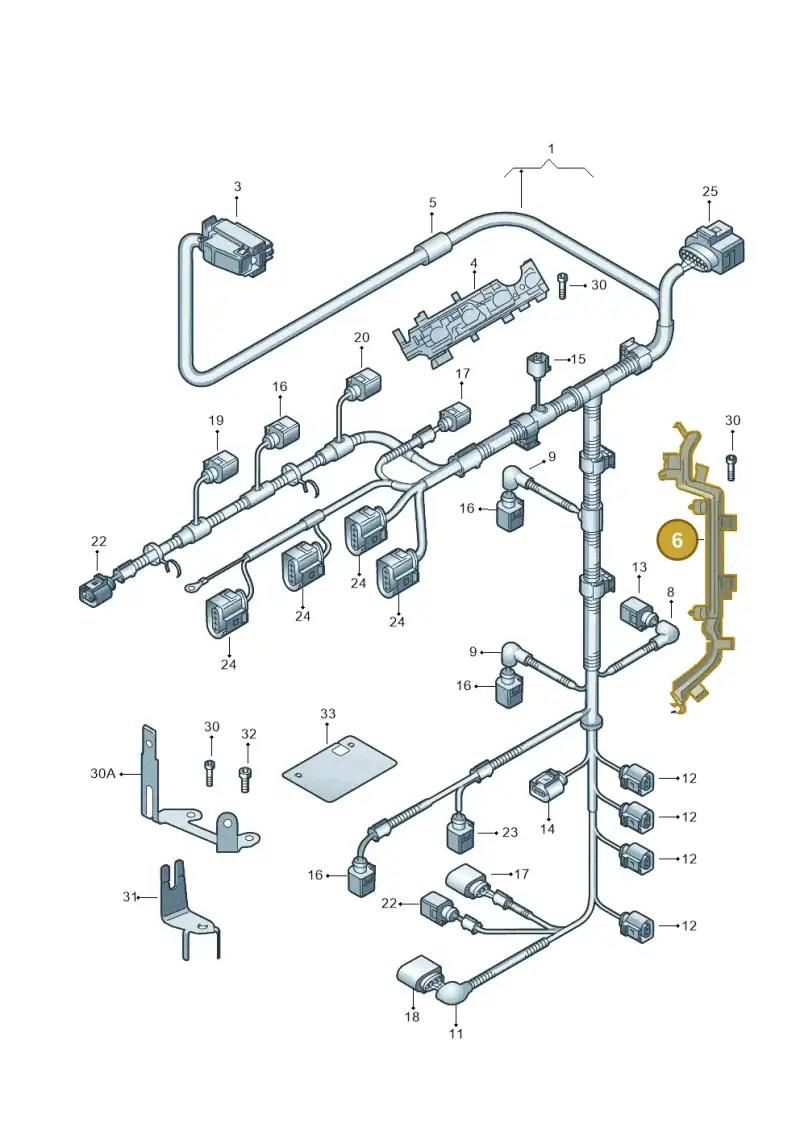 036971822 — Volkswagen Passat estate (2008-2011) diagram 409971050, position 6
