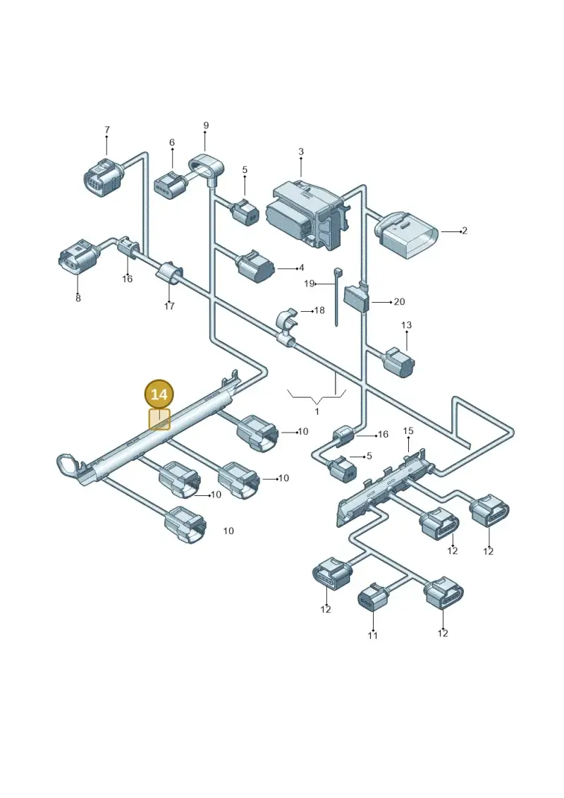 036971824D — Volkswagen Jetta (2013-2014) diagram 775971180, position 14