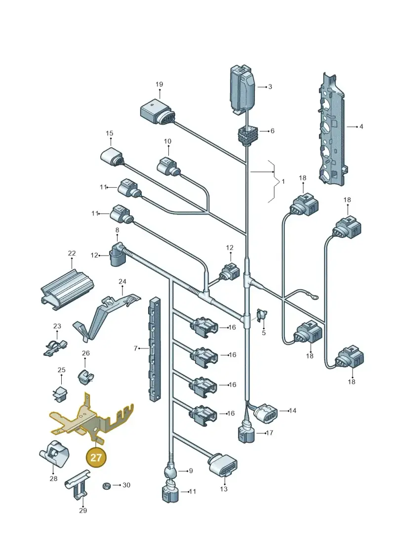 036971858D — Volkswagen Golf Plus (2011-2014) diagram 420971030, position 27