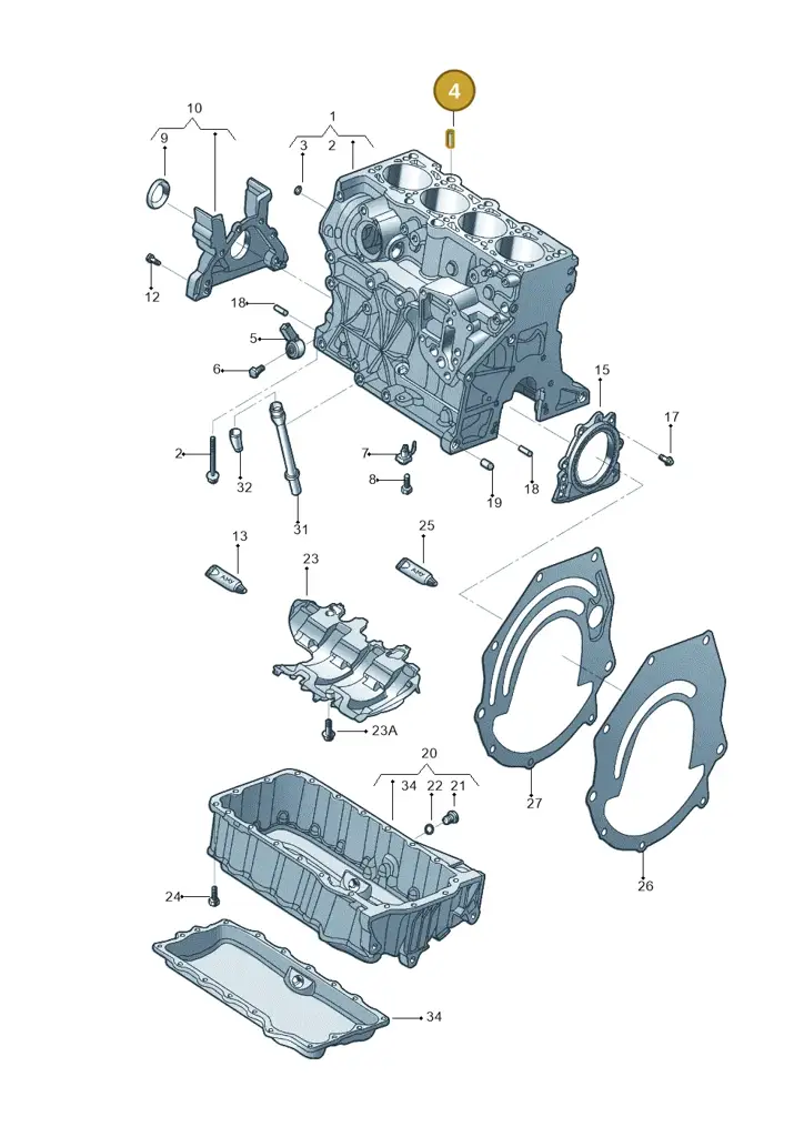 037103139A — Volkswagen Jetta 2.0 (2015-2015) diagram 789103110, position 4