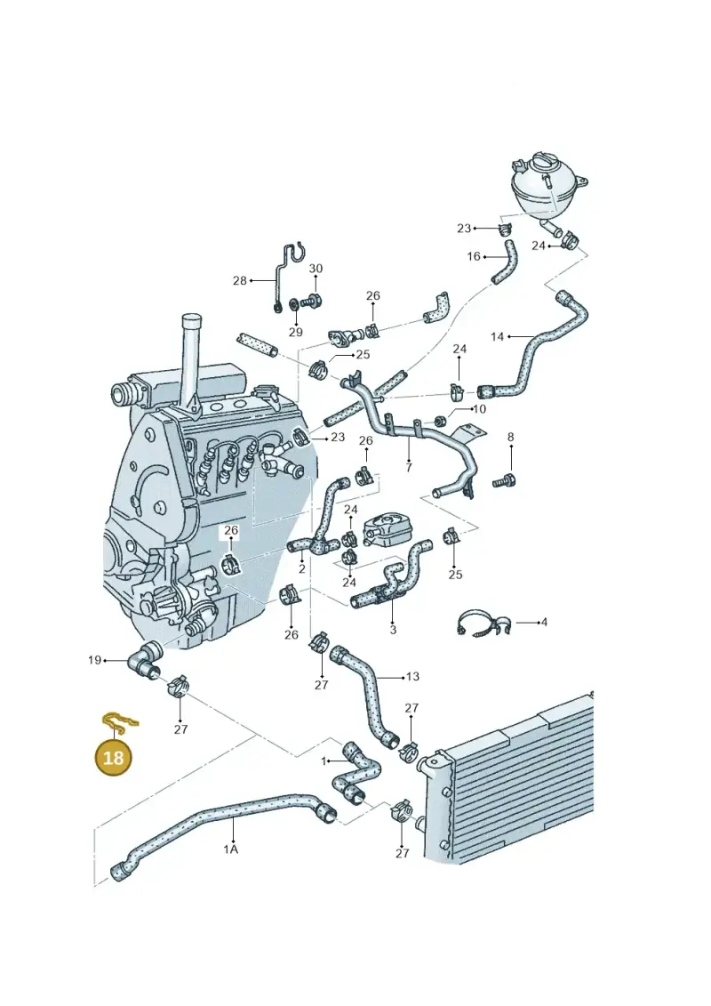 037121142A — Volkswagen CADDY-KOMBI/KASTENW.   06> (2005-) diagram 242121350, position 18