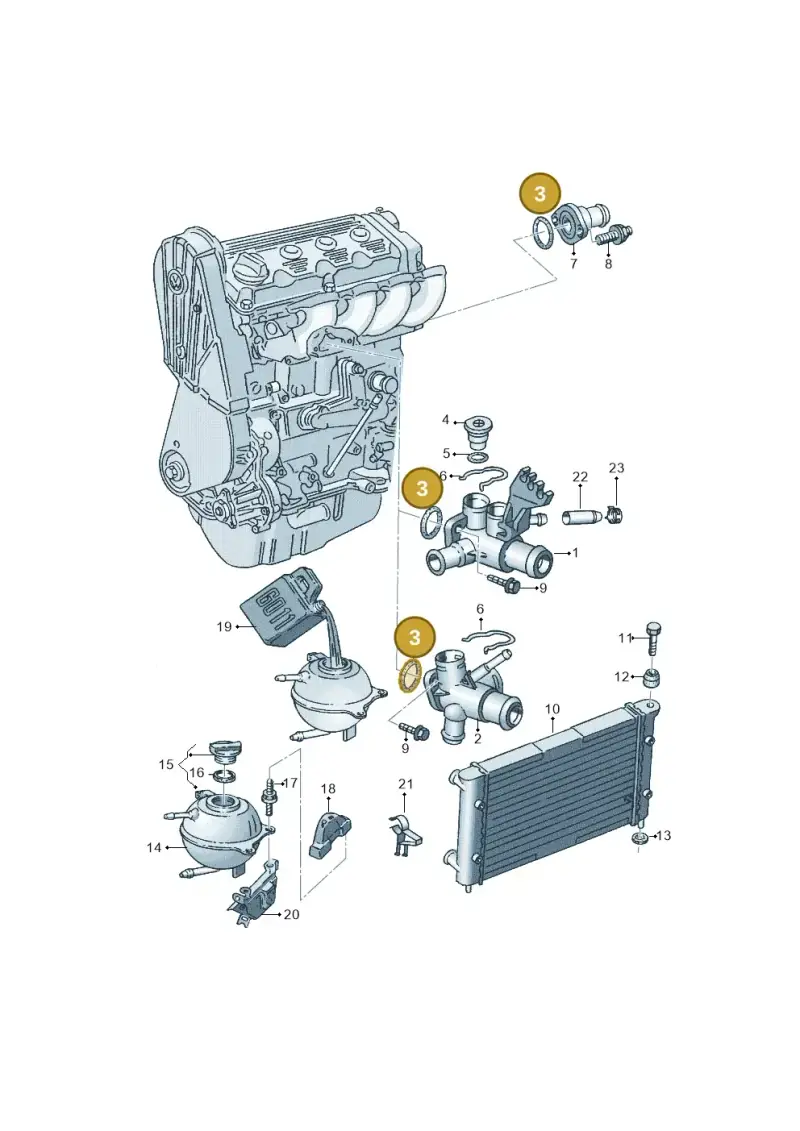 037121687 — Volkswagen CADDY-KOMBI/KASTENW.   06> (2005-) diagram 138121700, position 3