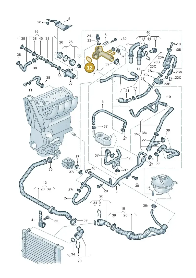 037121687 — Volkswagen Sharan (2008-2010) diagram 244121250, position 12