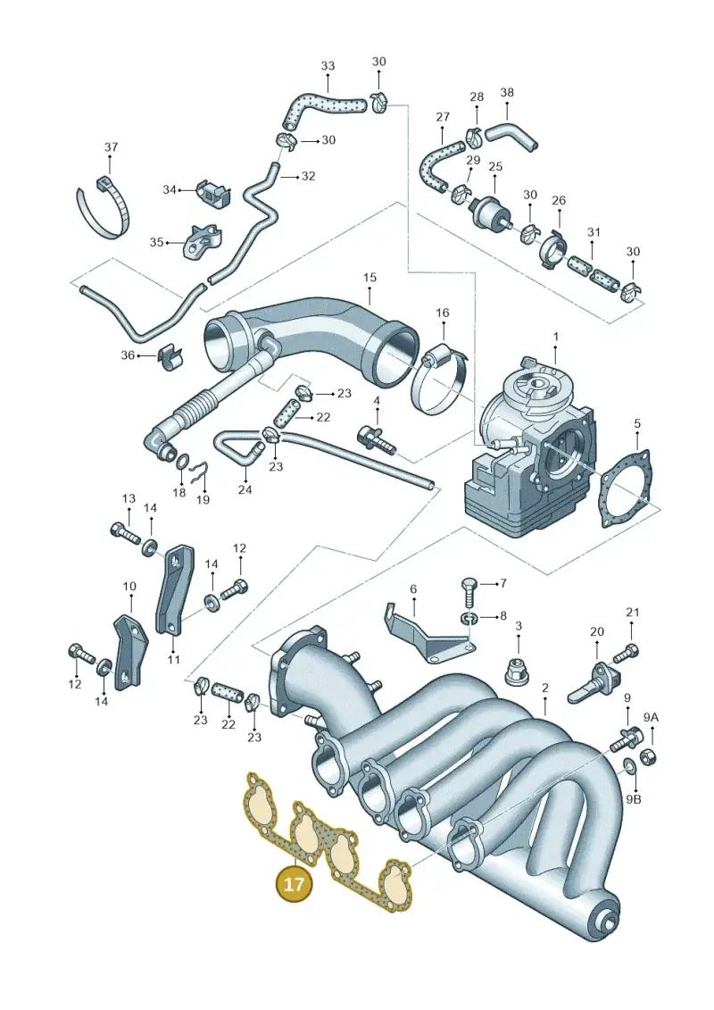037129717C — Volkswagen Passat (1997-2000) diagram 195133250, position 17