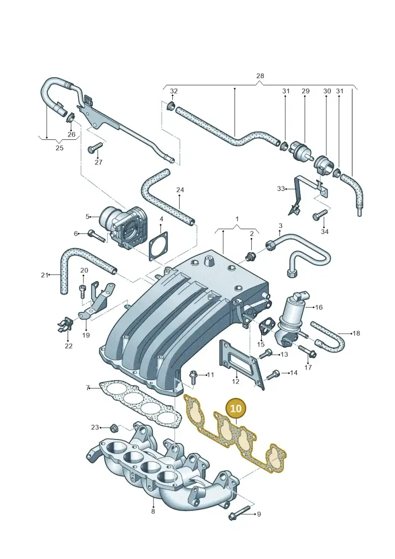 037129717C — Volkswagen Transp. caravelle (2011-2015) diagram 410133200, position 10