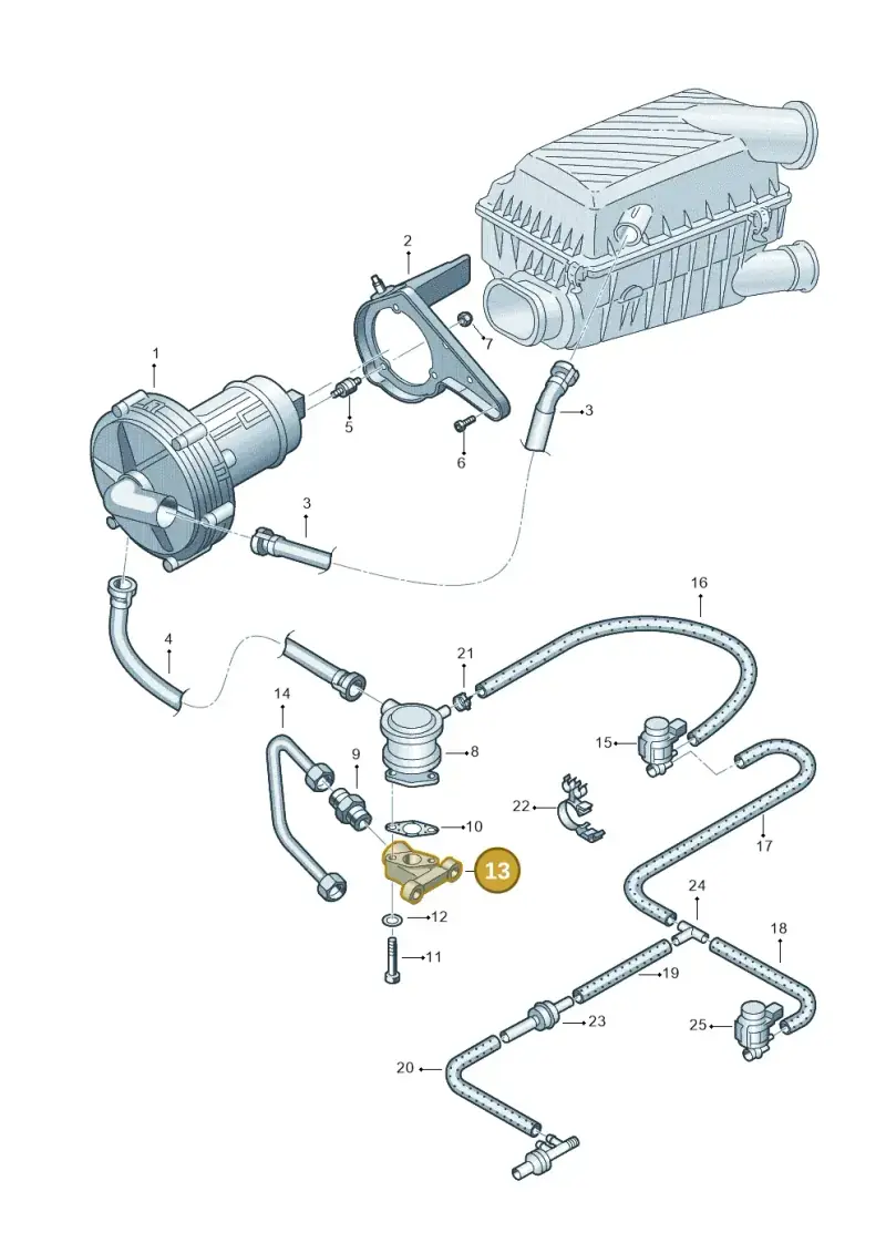 037131338C — Volkswagen GOLF CABRIO (2002-2002) diagram 194131050, position 13