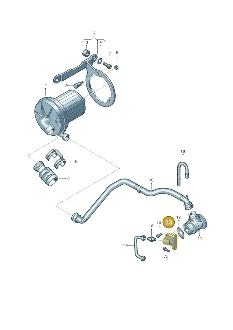 037131338C — Volkswagen Transp. caravelle (2011-2015) diagram 410131200, position 13