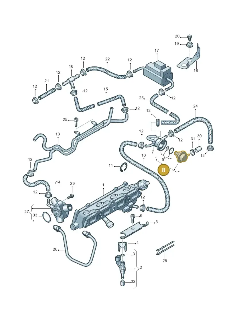 037133035C — Volkswagen LUPO/3L TDI (2003-2005) diagram 231133400, position 8