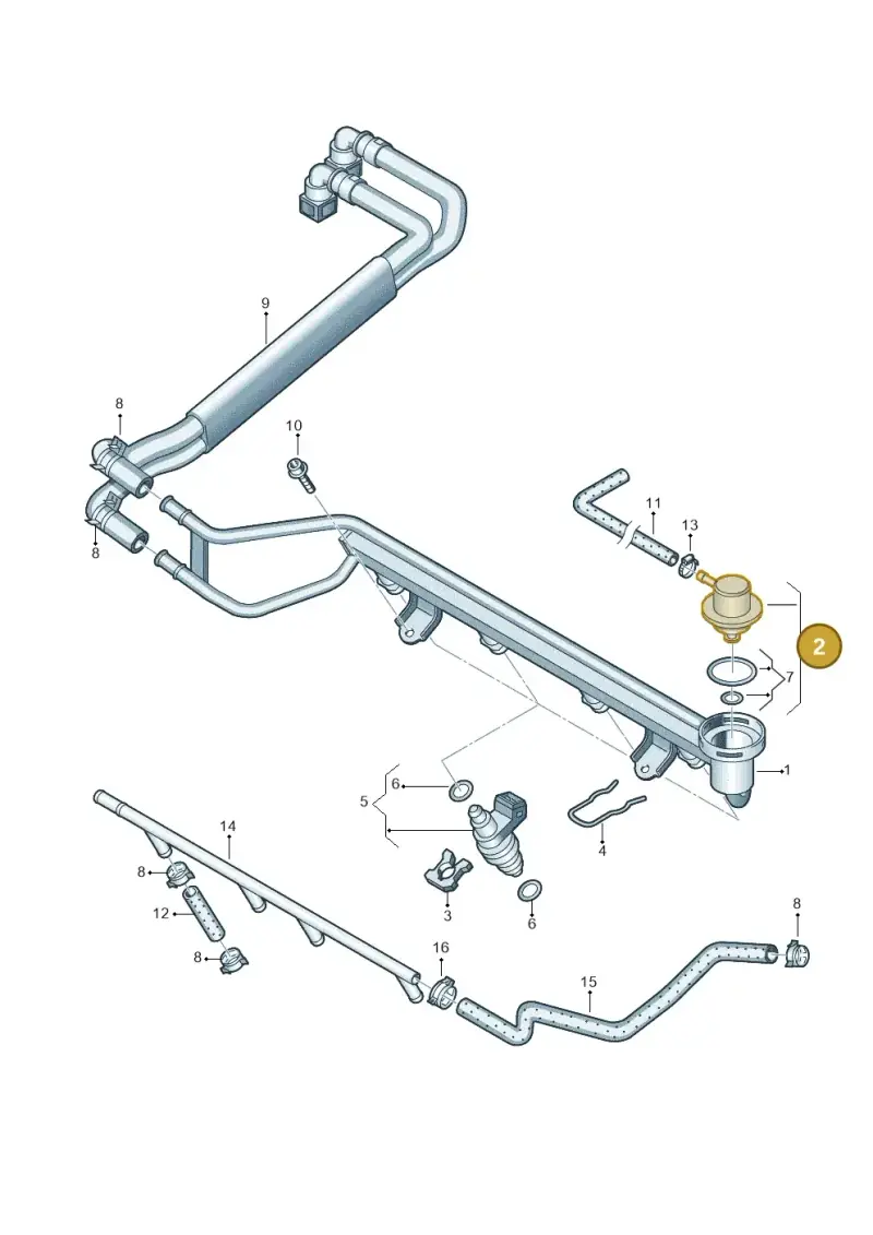 037133035C — Volkswagen Polo (2008-2009) diagram 657133650, position 2