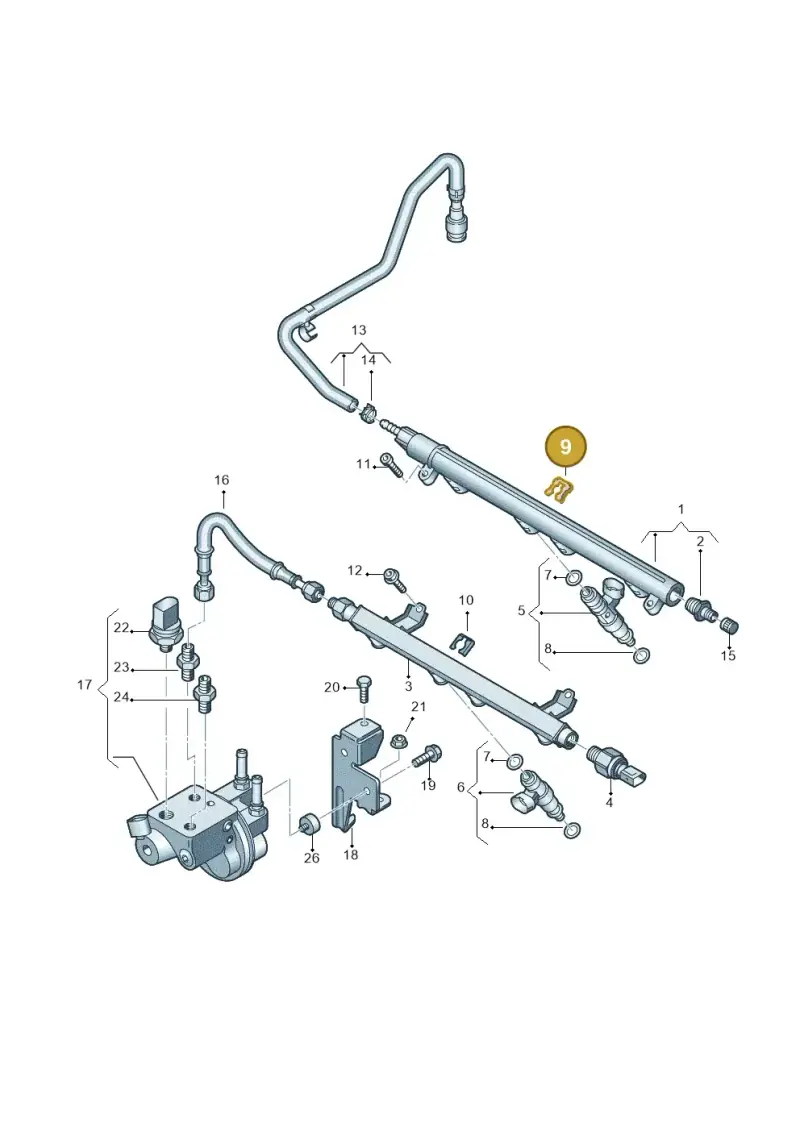 037133047 — Volkswagen Caddy Maxi Kombi (2010-2015) diagram 690133450, position 9