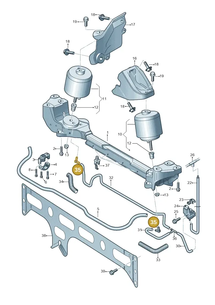 037133382 — Volkswagen Phaeton 4motion (2010-2016) diagram 710199400, position 35