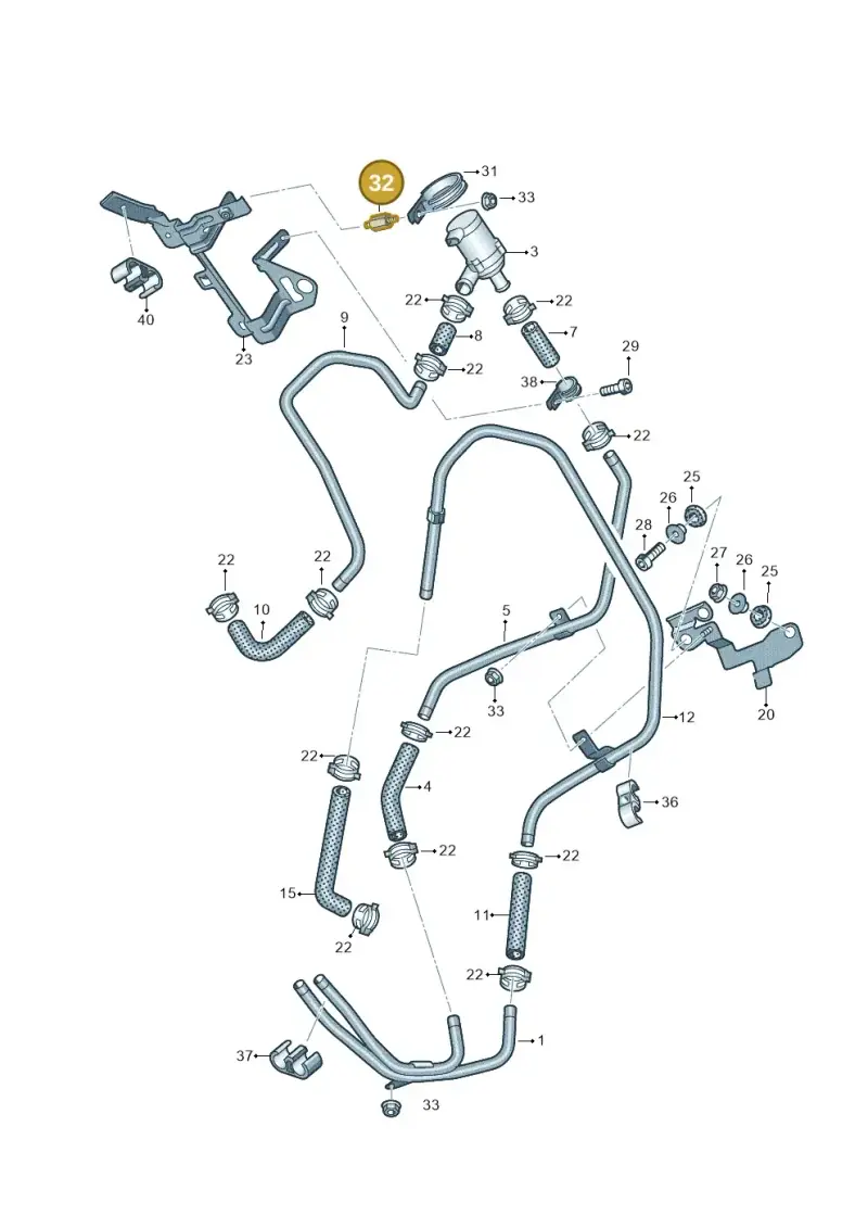 037133567F — Volkswagen Touareg BlueMotion (2014-2018) diagram 787819150, position 32