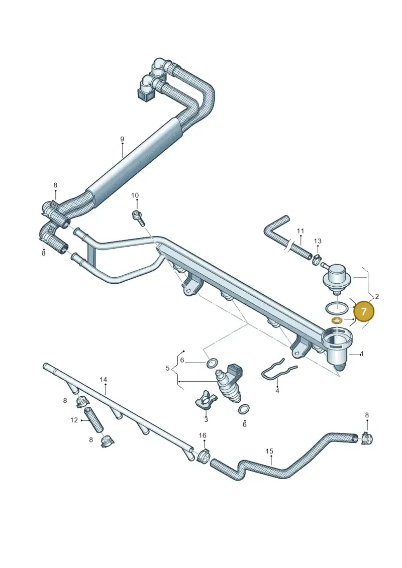 037198031 — Volkswagen Jetta (2014-2017) diagram 194133500, position 7