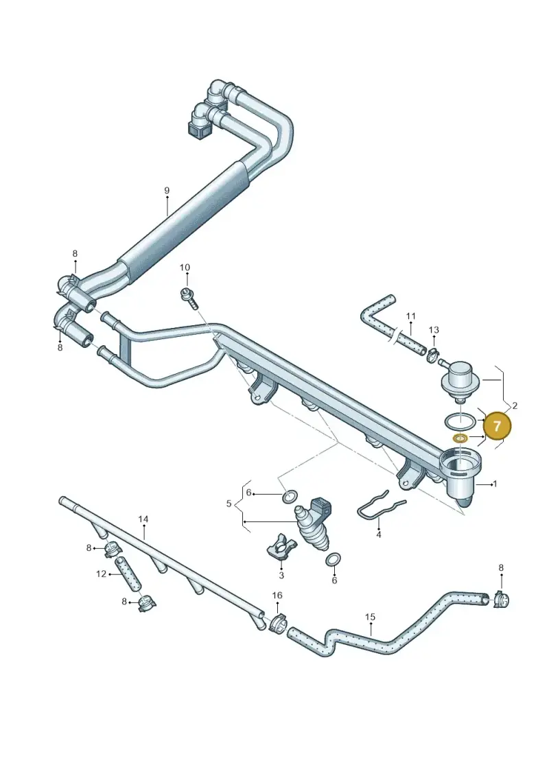 037198031 — Volkswagen Polo (2008-2009) diagram 657133650, position 7