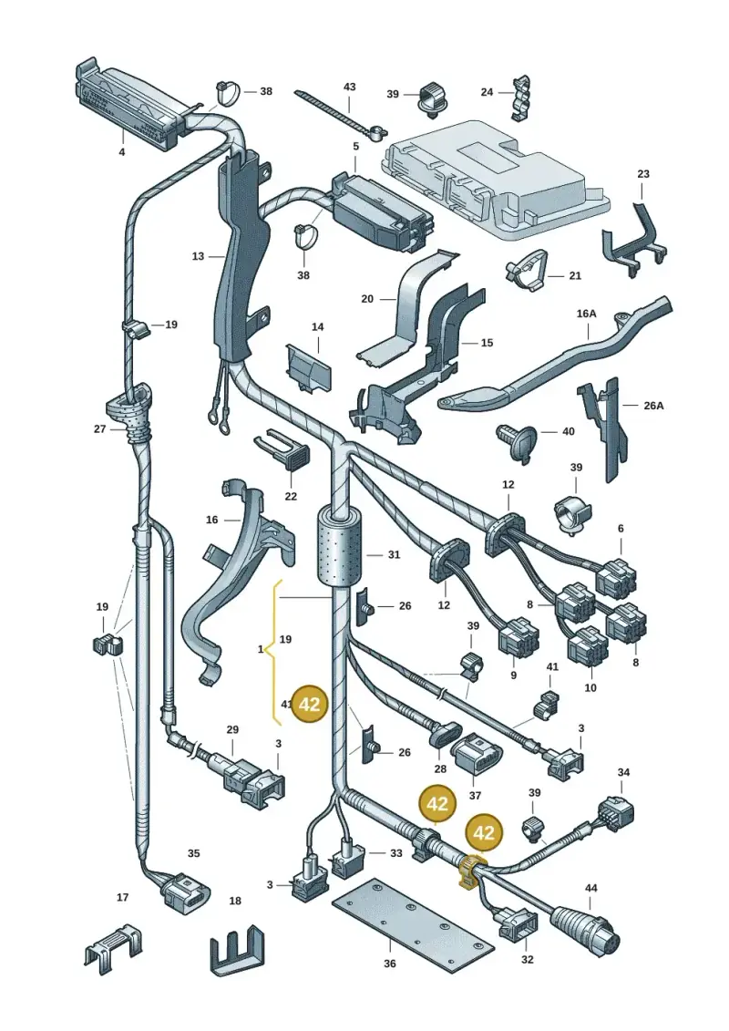 037972645 — Volkswagen New Beetle (2001-2005) diagram 203971250, position 42