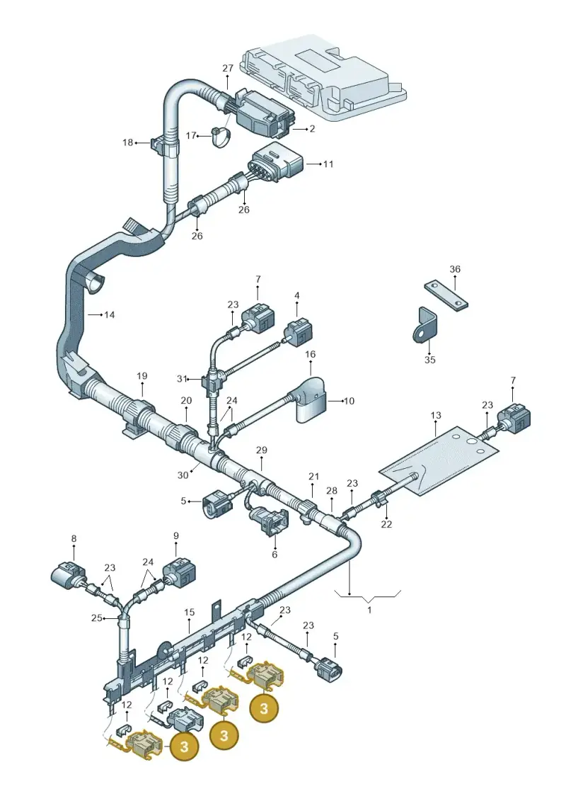 037973202 — Volkswagen Polo (2008-2009) diagram 225971020, position 3
