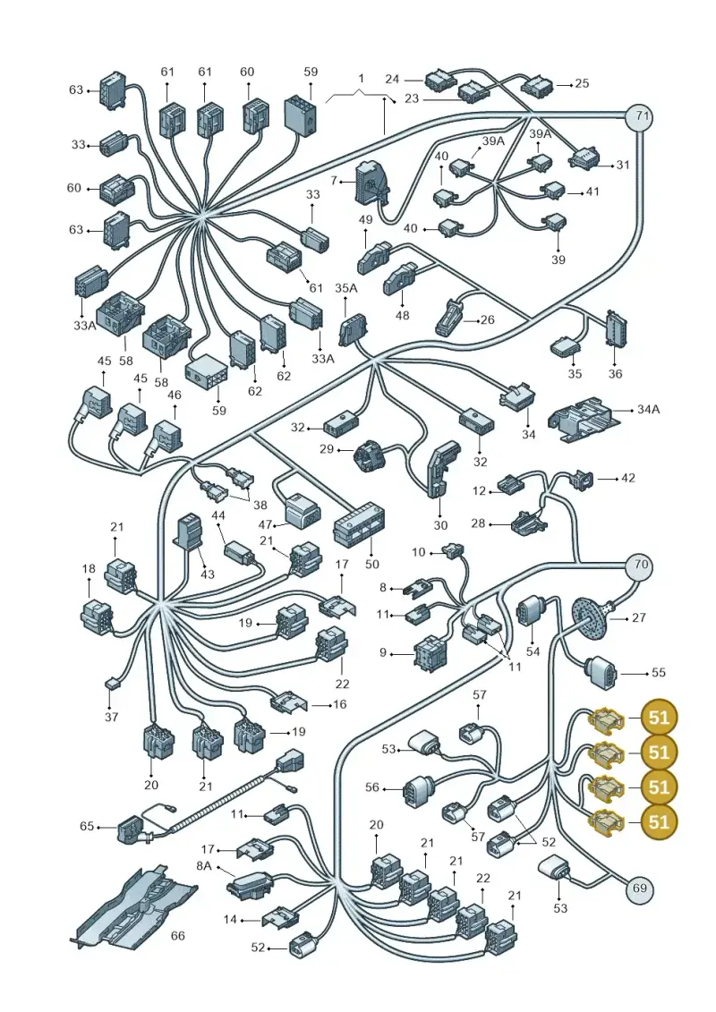 037973202 — Volkswagen Transp. caravelle (2008-2009) diagram 410971810, position 51