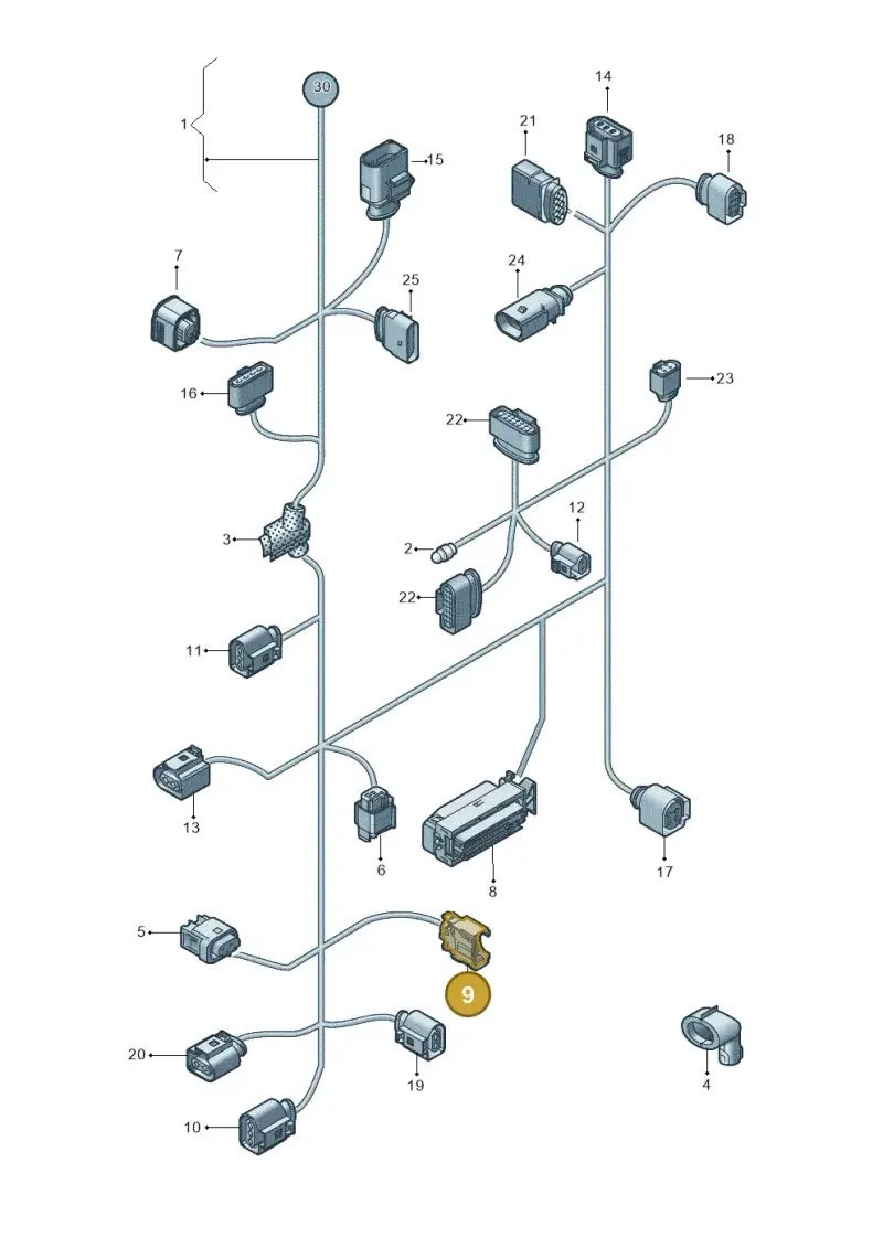 037973202 — Volkswagen Touareg (2012-2014) diagram 693971800, position 9