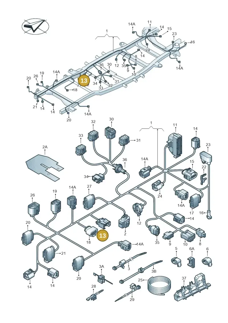 037973202 — Volkswagen Amarok twin cab (2012-2016) diagram 749971850, position 13