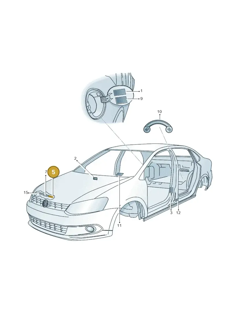 038010627 — Volkswagen Polo (2010-2015) diagram 677010000, position 5