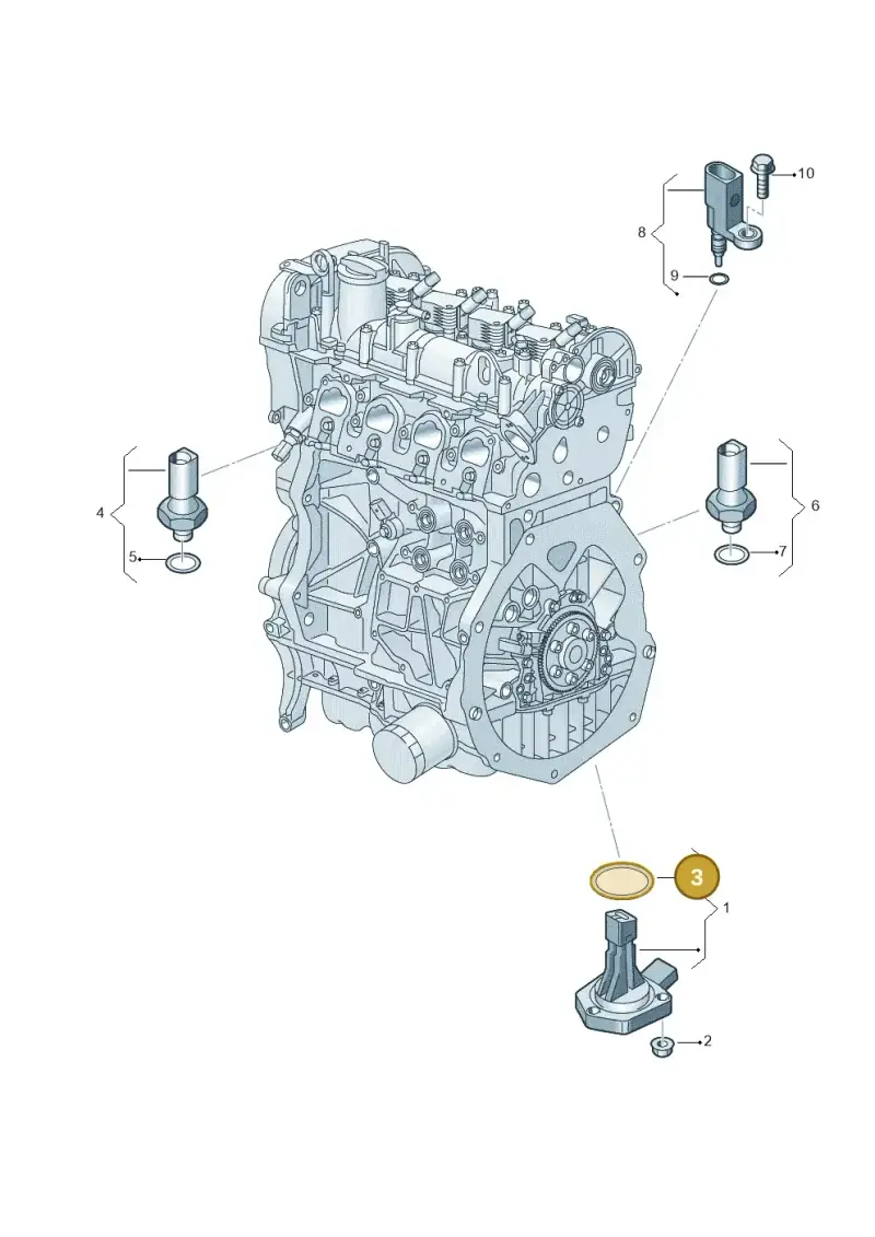 038103196B — Volkswagen Tiguan 2.0 (2023-) diagram 5h0919042, position 3