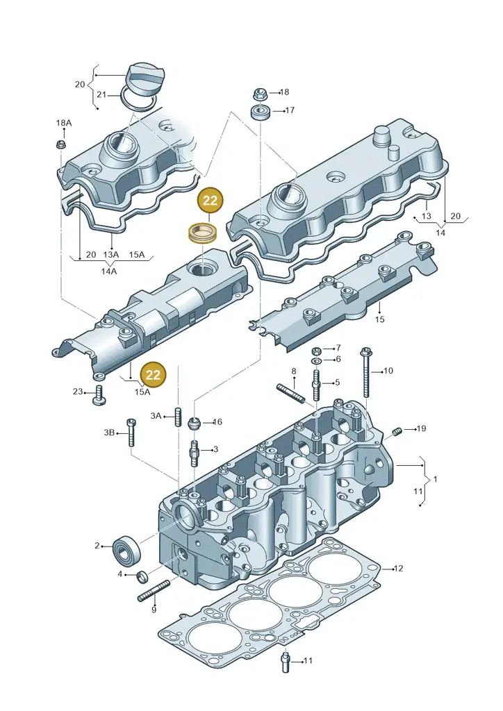 038103487 — Volkswagen POLO CLASSIC 06> (2005-) diagram 194103550, position 22