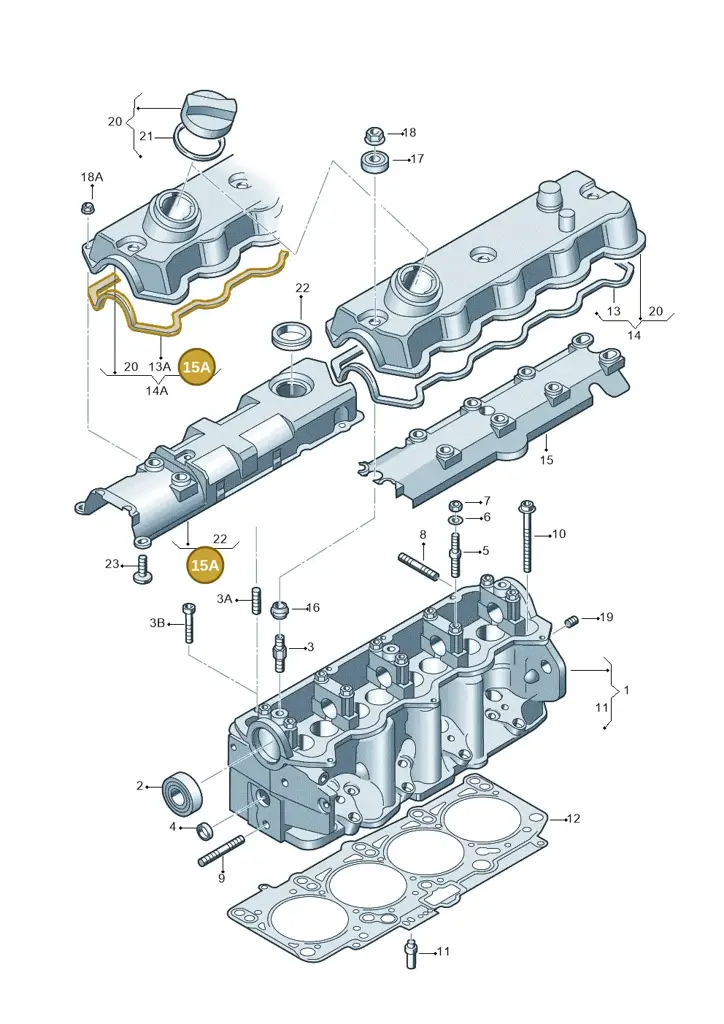 038103495 — Volkswagen POLO CLASSIC 06> (2005-) diagram 194103550, position 15A