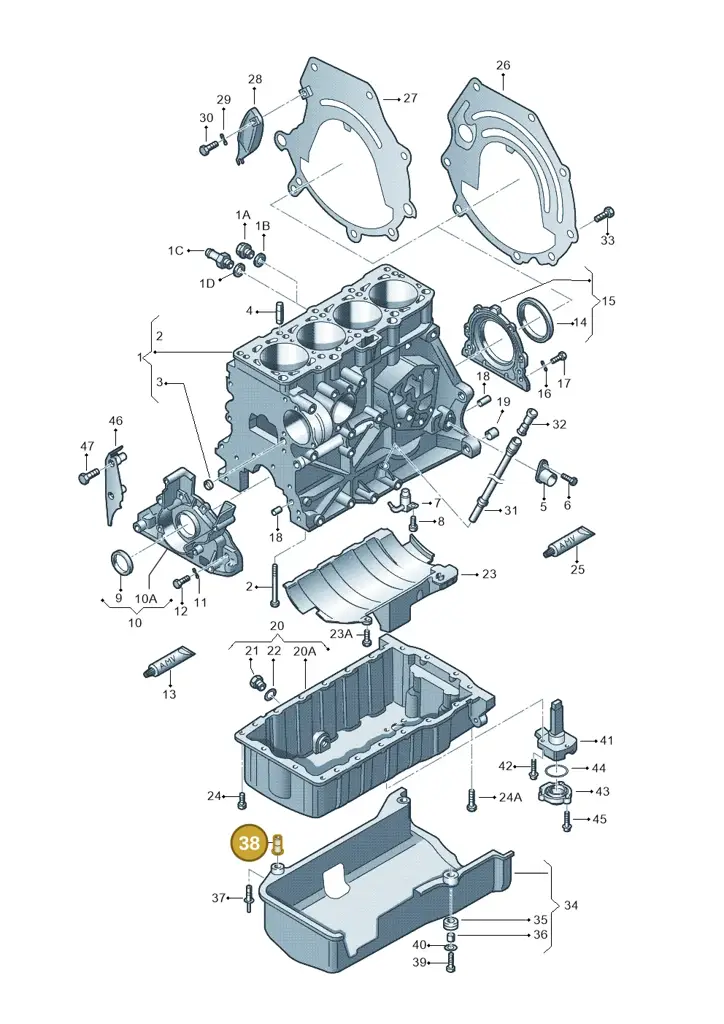 038103825 — SEAT Ibiza (2012-) diagram 194103150, position 38