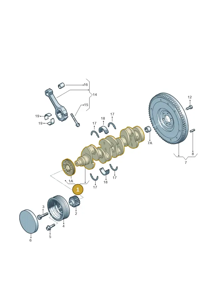 038105021AE — Volkswagen New beetle (2011-2016) diagram 409105300, position 1
