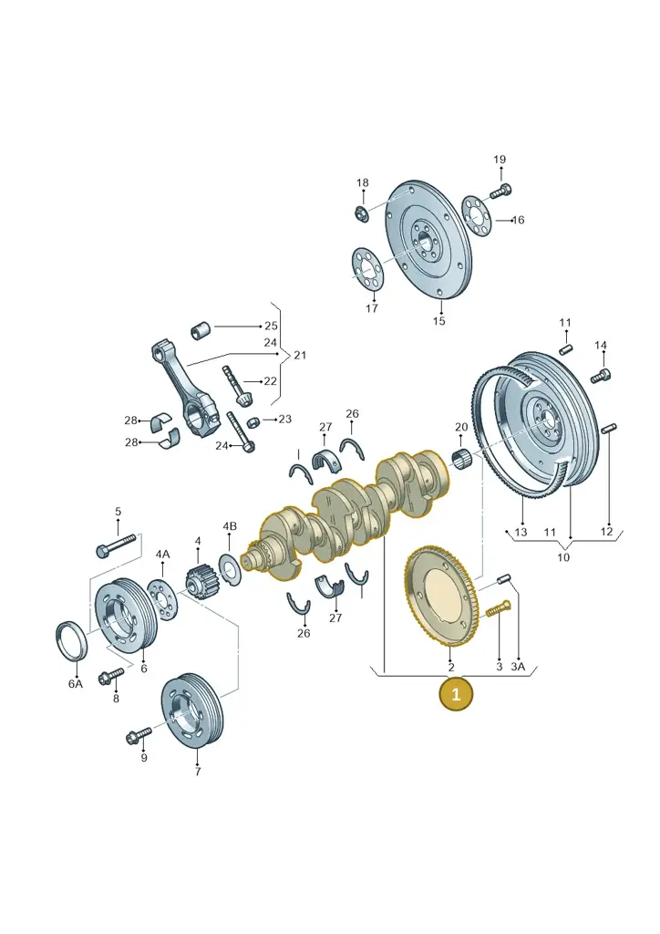 038105021E — Volkswagen Polo (2008-2009) diagram 194105150, position 1