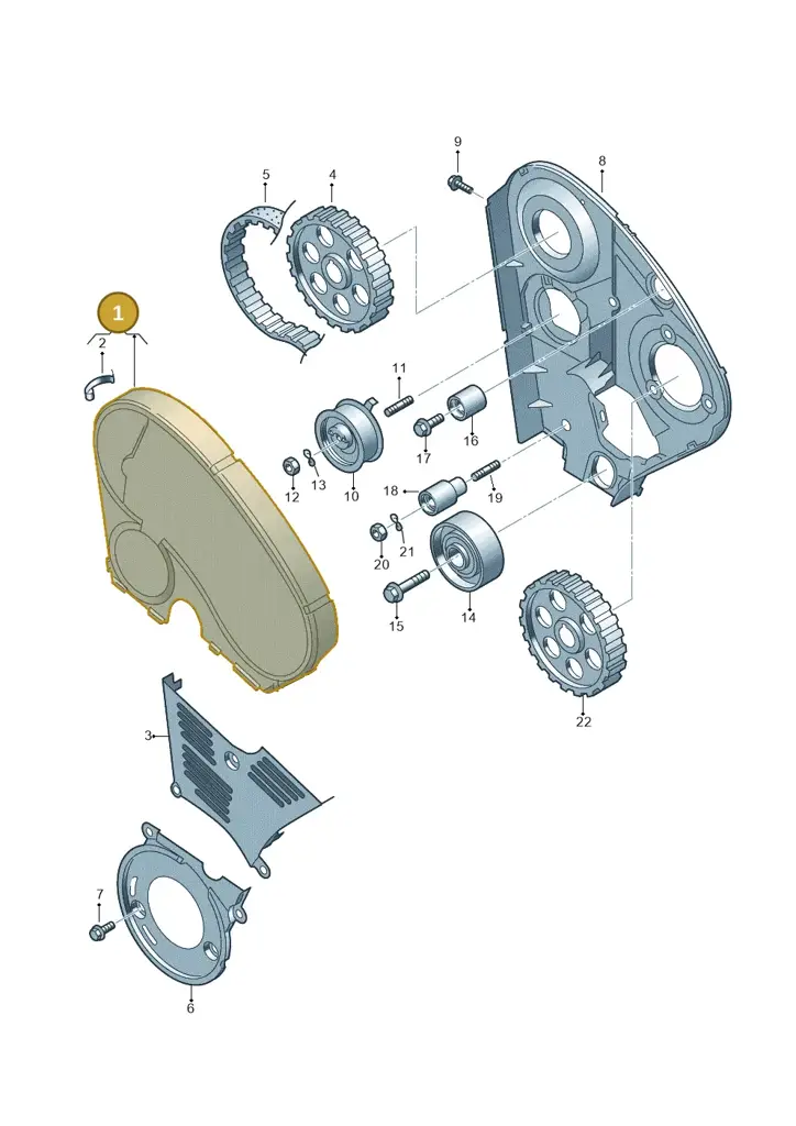 038109107C — Volkswagen Jetta/Wagon (2002-2006) diagram 194109700, position 1