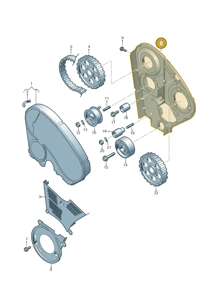 038109145D — Volkswagen Jetta/Wagon (2002-2006) diagram 194109700, position 8