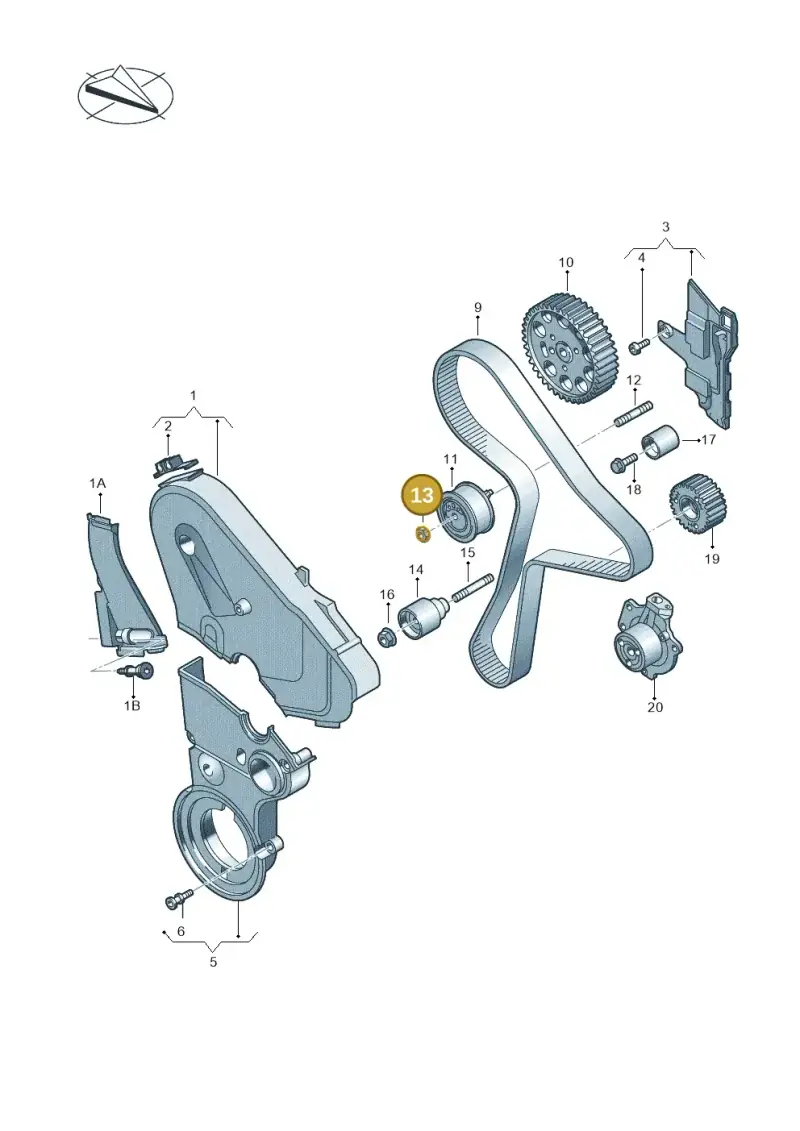 038109454A — Volkswagen Transport. multivan (2019-2024) diagram 746109800, position 13